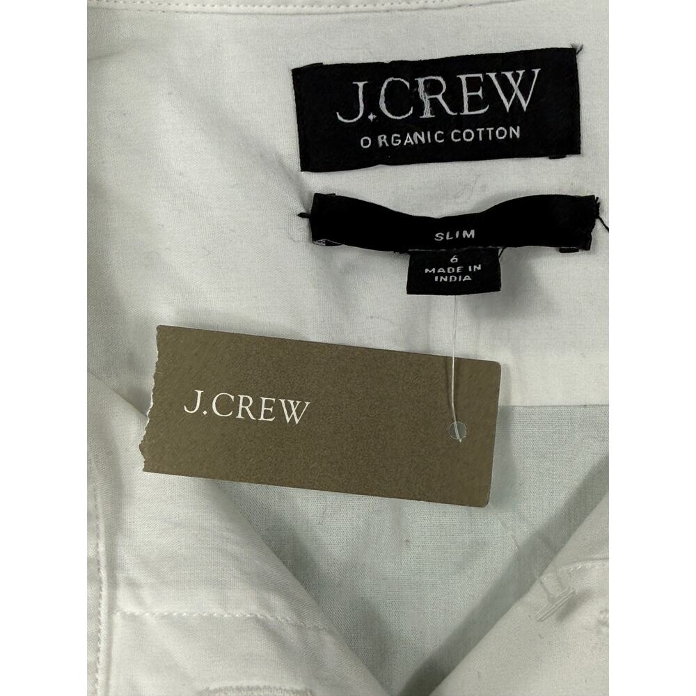 NWT J.Crew White cotton classic button-down shirt fitted silhouette Sz 6 - Picture 3 of 15